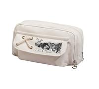 Xinchangda Kira Yoshikage Astuccio Anime Cujoh Jolyne/Star Platinum, grande capacità, astuccio per penne e articoli per la scuola, Bianco 3, 21*5.5*11CM, Astuccio