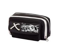 Xinchangda Kira Yoshikage Astuccio Anime Cujoh Jolyne/Star Platinum, grande capacità, astuccio per penne e articoli per la scuola, Nero 2, 21*5.5*11CM, Astuccio