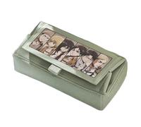 Xinchangda Levi - Astuccio per matite Eren Jaeger, in tela, grande capacità, impermeabile, pieghevole, con scomparti interni, per studenti e adolescenti, Verde Type8, 22 x 11 x 10CM, Set di zaini per