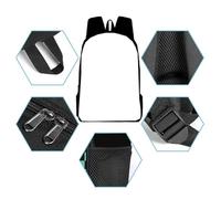 Xinchangda Light Yagami - Set di 3 zaini con astuccio a tracolla, zaino Misa Amane con stampa anime, zaino Ryuuku, grande capacità, impermeabile, per studenti e adolescenti, Tipo 6., 45 x 32 x 13CM