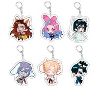 Xinchangda Luka Anime Figura Portachiavi Mizi/Ivan/Till/Sua Anime Modello di Personaggio Acrilico Portachiavi Cartella Pendente 6PCS, 6 pezzi, tipo 1, 5CM
