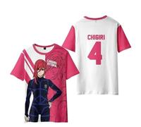 Xinchangda Maglietta a maniche corte con logo anime, Isagi Yoichi, Seishiro Nagi, Bachira Meguru, alla moda, casual, idea regalo, Ioma di Chigiri, XL