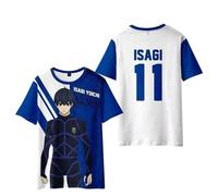 Xinchangda Maglietta a maniche corte con logo anime, Isagi Yoichi, Seishiro Nagi, Bachira Meguru, alla moda, casual, idea regalo, Isagi Yoichi, S