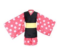 Xinchangda Makomo - Costume per cosplay, Kimetsu no Yaiba, set completo per cosplay di Kamado Tanjiro, kimono, uniforme per anime e Halloween