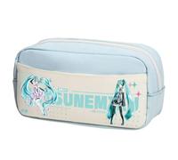 Xinchangda Miku Astuccio per matite Miku, astuccio a doppia cerniera, leggero, di grande capacità, per trucchi, cancelleria, per adolescenti, studenti delle scuole medie, Blu Tipo 5, 23 x 12 x 10CM