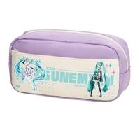 Xinchangda Miku Astuccio per matite Miku, astuccio a doppia cerniera, leggero, di grande capacità, per trucchi, cancelleria, per adolescenti, studenti delle scuole medie, Viola Tipo 5, 23 x 12 x 10CM