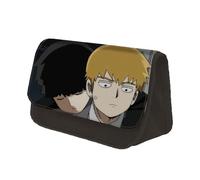 Xinchangda Mob Psycho 100 Astuccio portapenne Reigen Arataka Kageyama Shigeo stampato 3D grande capacità colorato cartone animato cancelleria borsa per ragazzi e ragazze, Tipo 4, 22*13*7.5cm, Astuccio