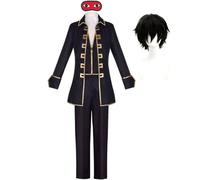 Xinchangda Okita Sougo - Costume per cosplay ShinsenGumi/Hijikata Toushirou, divisa nera con pantaloni linea dorata, per cosplay, Halloween, carnevale, feste