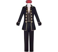 Xinchangda Okita Sougo - Costume per cosplay ShinsenGumi/Hijikata Toushirou, divisa nera con pantaloni linea dorata, per cosplay, Halloween, carnevale, feste