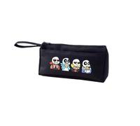 Xinchangda Sans/Flowey/Asriel Dreemurr Astuccio per matite Frisk/Papyrus/Undyne Anime Astuccio per cancelleria Astuccio Porta Articoli scolastici portatili, Nero 04., 21*4.7*9.5cm, Astuccio