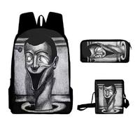 Xinchangda Set di 3 pezzi con astuccio a tracolla, zaino TV Man, stampa anime, altoparlante Titan, grande capacità, impermeabile, per studenti e adolescenti, Tipo 7., 45 x 32 x 13CM