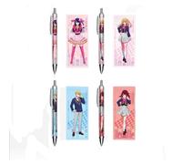 Xinchangda Set di 4 penne Oshi no Ko Anime Arima kana/Hoshino Ai penne gel nere forniture scolastiche penne da scrittura per ufficio scuola cancelleria regalo anime
