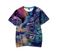 Xinchangda Sung Jin Woo T Shirt Cha Hae-In Anime Manica Corta T-Shirt, Anime Stampa periferica manica corta sciolto manica corta Manga Regali