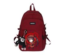 Xinchangda Tokisaki Kurumi Zaino 30 * 13 * 44 cm Anime Scuola Zaini Grande capacità Cartoon Anime Studenti Borsa a tracolla per ragazzi, Rosso 02., 30*13*44cm