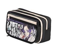 Xinchangda Tomioka - Astuccio per matite Giyuu, motivo anime Kamado Tanjiro, grande capacità, impermeabile, con chiusura a fibbia magnetica, per studenti e adolescenti, Nero Tipo 7, 21 x 13 x 8CM, Set