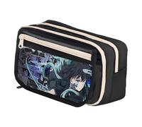 Xinchangda Tomioka - Astuccio per matite Giyuu, motivo anime Kamado Tanjiro, grande capacità, impermeabile, con chiusura a fibbia magnetica, per studenti e adolescenti, Nero Tipo 8, 21 x 13 x 8CM, Set