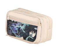 Xinchangda Tomioka - Astuccio per matite Giyuu, motivo anime Kamado Tanjiro, grande capacità, impermeabile, con chiusura a fibbia magnetica, per studenti e adolescenti, Bianco sporco Tipo 8, 21 x 13 x
