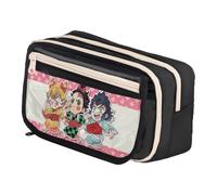 Xinchangda Tomioka - Astuccio per matite Giyuu, motivo anime Kamado Tanjiro, grande capacità, impermeabile, con chiusura a fibbia magnetica, per studenti e adolescenti, Nero Tipo 3, 21 x 13 x 8CM, Set