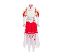 Xinchangda Yuuki Asuna - Costume per cosplay, colore rosso e bianco, uniforme da battaglia