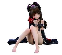 Xinchangda Yuuki Mikan Figura Statua Momo Belia Deviluke Action Figure Anime Lala Satalin Deviluke Figura Modello 15 CM PVC Abito Nero Posizione Seduta Scultura da Collezione Decorazione Regalo