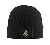 xinchenxin Berretto in maglia con logo della Legione straniera francese, cappello caldo per uomo e donna, Nero , Taglia unica
