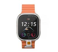 XINDADA CD12 Smart Watch 5G LTE Android 10.0 OS Rotary Camera GPS WiFi 4G/5G Sim Card 128GB Rom Touch Encoder Smartwatch (4GB 64GB,Silver Orange)