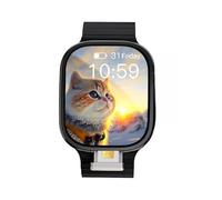 XINDADA CD12 Smart Watch 5G LTE Android 10.0 OS Rotary Camera GPS WiFi 4G/5G Sim Card 128GB Rom Touch Encoder Smartwatch (4GB 64GB,Black)