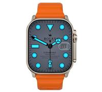 XINDADA HK11 Ultra 3 Smart Watch Amoled Screen 2GB AI Translate Local Album Music Sports Watch Men's Smart Watch HK10 Ultra3max Upgrade (Orange strap)