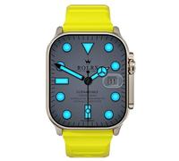 XINDADA HK9 Ultra 2 Max Gen4 Smartwatch 49mm AMOLED Screen 2GB Rom ChatGPT2.0 Compass Local Music TWS OLED Smart Watch for Men And Women (Yellow Strap)