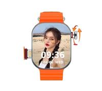 XINDADA New CDS9 Ultra Android Smart Watch New S9 Ultra 4G Network SIM Card Amoled GPS WiFi Gooogle Play Store Health Monitoring Men Women (2+32gb,Orange)