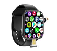 XINDADA VP29 Smart Watch 4G Android 64GB Storage 4G/5G LTE Sim Card GPS WiFi 2.29 inch 490 * 580 Amoled New Smartwatch Rotary Camera (4+64GB,Black)