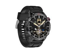XINDADA W10 Pro Smart Watch 1.43inch AMOLED GPS Positioning Compass Outdoor Fitness Tracker BT Calling AI Voice Smartwatches (Black)