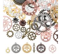 Xindojuz, ingranaggi setampunk da 100 grammi, accessori antichi steampunk decorativi in metallo Steam Punk Gear fai da te orecchini pendenti pendenti ruote per la creazione di gioielli accessori di