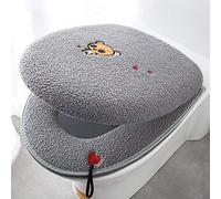 XINDUO Copriwater Cuscino Warm Toilet,Sedile del Water Peluche per la casa invernale-B-13,Spessa e Morbida Copriwater in Tessuto