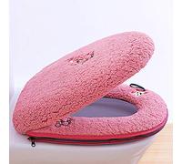 XINDUO Morbidi Addensati Coprisedile WC Tappetino,Sedile del Water Peluche per la casa Invernale-B-9,Tappetino Coprivaso con Cerniera