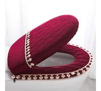 XINDUO Universali Cover Lavabile Peluche Toilet Seat,Sedile del Water Peluche per la casa Invernale-B-5,Lavabile Sedile del Water Cuscino