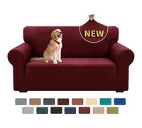 XINEAGE Copridivano 2 Posti Elasticizzato, Fodere Copridivano con Braccioli per Il Soggiorno, 1 Pezzo Copridivani Universale, Copri Divani Antiscivolo per Cani, Animali Domestici, Rosso Vivo