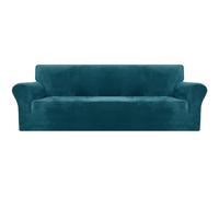 XINEAGE Copridivano in Velluto 4 Posti, Copridivano Antigraffio Gatto, Fodere Copridivani Elasticizzato, Copri Divani Morbidi e Spessi il Soggiorno, Cani e Animali Domestici (4 Posti, Verde Scuro)