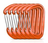 XINFAQAQ 6 Pezzi Moschettone 12KN (1200KG) Moschettoni Alluminio Scelta di 7 Colori 7075 Alluminio Aeronautico per Campeggio Esterni, Pesca, Escursioni, Amaca, Tenda, Zaino