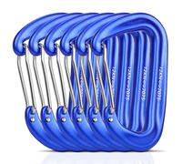 XINFAQAQ 6 Pezzi Moschettone 12KN (1200KG) Moschettoni Alluminio Scelta di 7 Colori 7075 Alluminio Aeronautico per Campeggio Esterni, Pesca, Escursioni, Amaca, Tenda, Zaino