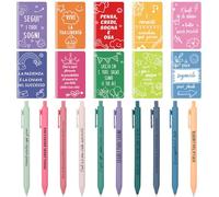Xingch 20 set regalo con citazioni motivazionali, composti da 20 quaderni e 20 penne a sfera, sono perfetti come regalo per colleghi, dipendenti, compagni di studenti (20, colorato)