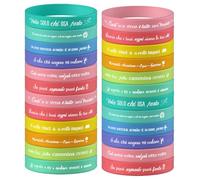 Xingch Set di braccialetti motivazionali, regalo motivazionale per adolescenti, studenti e colleghi, ideale per compleanni e vari eventi.