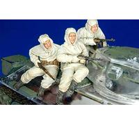 XINGCHANG Assemblaggio Non Verniciato Scala 1/35 Soldati di Fanteria Russa Cavalcando T-34 (Inverno) Figura Modello Storico in Resina