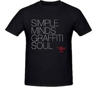 XINGCHEN BAG Simple Minds Graffiti Soul T Shirts for Men Crew Neck Black L