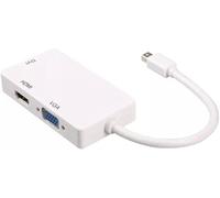 Xingdianfu 3-in-1 Mini DP a HDMI, DVI, adattatore VGA 4K Mini Displayport Converter, Thunderbolt 2 a VGA HDMI DVI (da maschio a femmina) per MacBook, PC, proiettore, Surface Pro