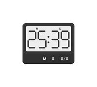Xingdianfu Timer digitale per uovo, timer digitale da cucina, cronometro, conto alla rovescia fino al 99.59 e display LCD a breve termine per apprendimento, cucina, ufficio, sport (nero)