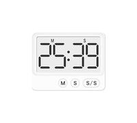 Xingdianfu Timer digitale per uovo, timer digitale da cucina, cronometro, conto alla rovescia fino al 99.59 e display LCD a breve termine per apprendimento, cucina, ufficio, sport (bianco)