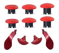 XinGeeek Tappi per levette e pagaie posteriori 10 in 1 per controller Dualsense Edge PS5, 6 levette di ricambio per levette posteriori per controller Dualsense Edge PS5 (rosso)