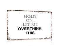 XingFox Aspetta, lasciami ripensare ai classici, decorazione murale per un arredamento accogliente per cucina, bar, soggiorno, fattoria, ristorante, targa decorativa, regalo in latta, 8x12 pollici