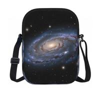 XingFox Borsa a tracolla con cerniera e stampa spaziale Universo Stellato, con fodera interna liscia per un facile accesso, ideale per l'uso quotidiano all'aperto e in viaggio.